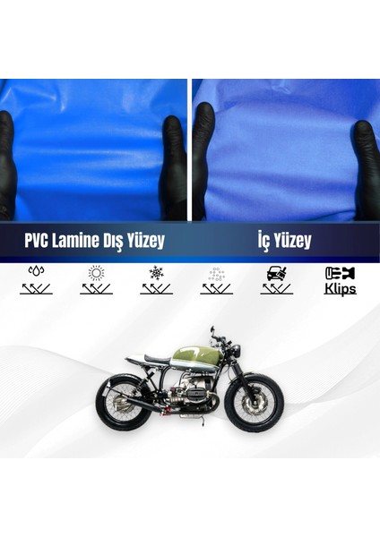 Bmw R 80 Motosiklet Brandası Su Geçirmez Branda Mavi Branda Motor Branda