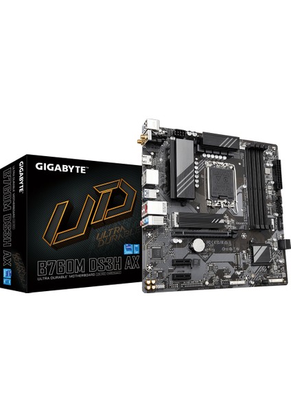 B760M DS3H Ax Anakart, B760, Ddr5, 7600, LGA1700, Microatx