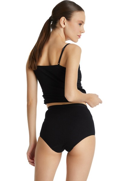 1314 BAYAN ESSENTİAL YÜKSEK BEL SİYAH SLİP KÜLOT fiyatları