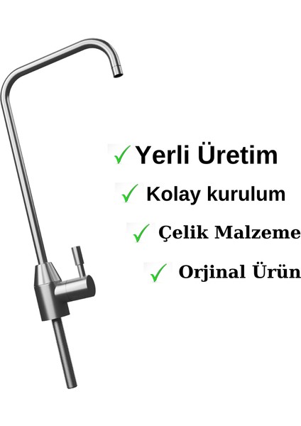 304 Paslanmaz Kare Su Arıtma Musluğu