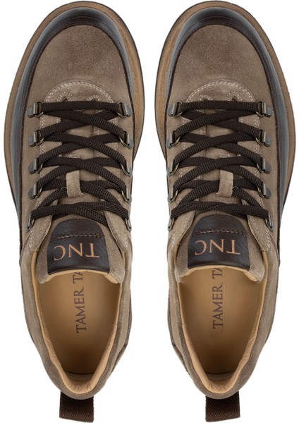Erkek Deri Bej Süet Sneakers & Spor Ayakkabı 1068 1101 Erk Ayk SK24-25 Bej Suet/dr