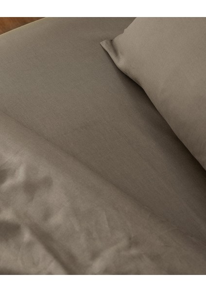 Songe Tek Kişilik Pamuk Chambre Nevresim Takımı - Vizon