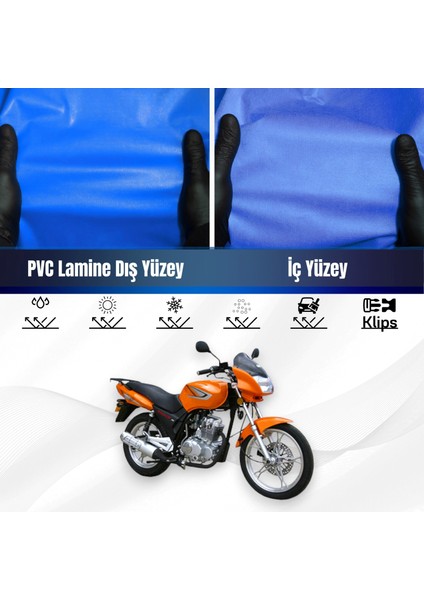 Lifan Discovery 150 Motosiklet Brandası Su Geçirmez Branda Mavi Branda Motor Branda