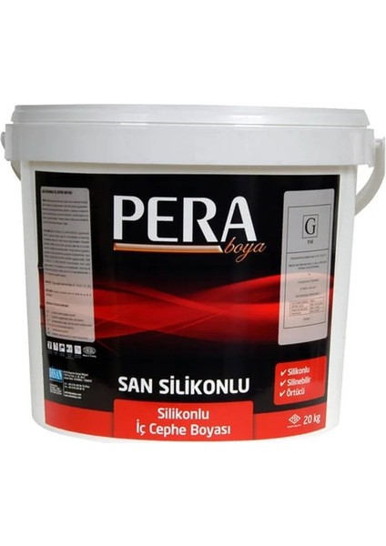 Pera San Silikonlu İç Cephe Boyası 10 Kg (Çakıltaşı)