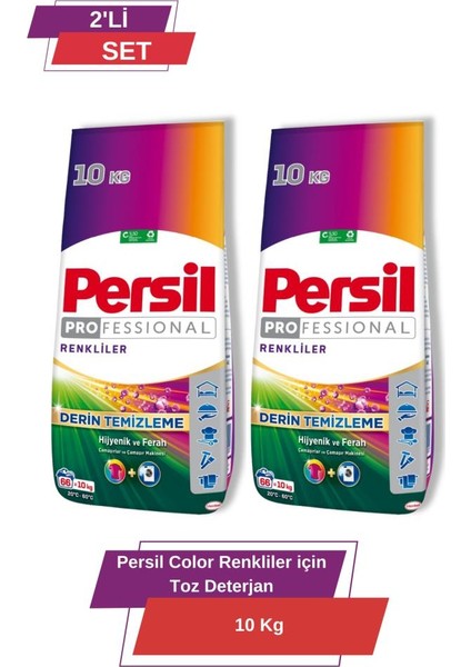 Color Renkliler Için Toz Deterjan 10 kg 2'li Set