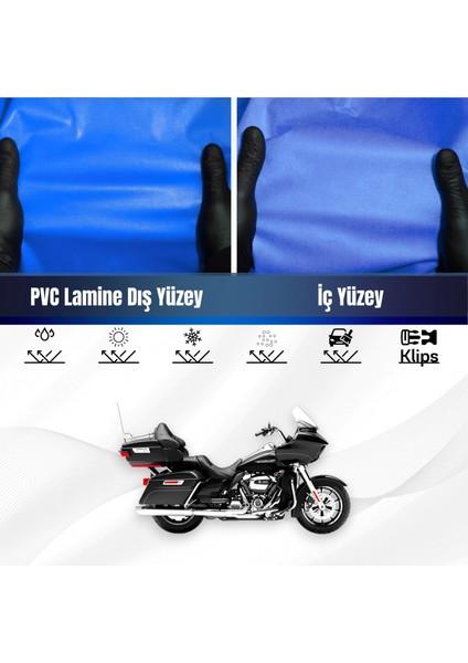 Harley Davidson Road Glide Ultra Motosiklet Brandası Su Geçirmez Branda Mavi Branda Motor Branda