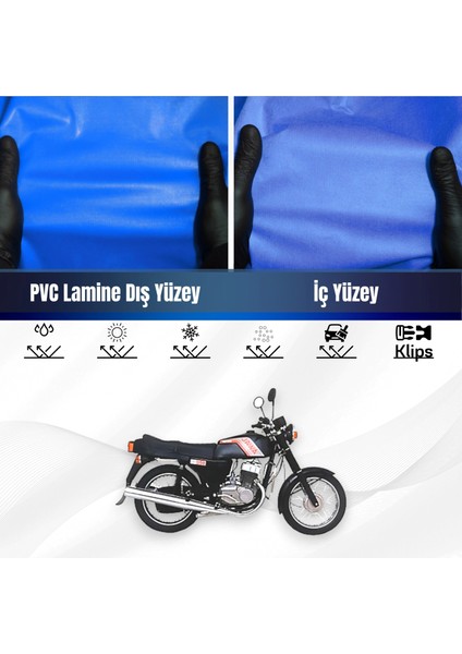Jawa 350 Twin Sport Motosiklet Brandası Su Geçirmez Branda Mavi Branda Motor Branda