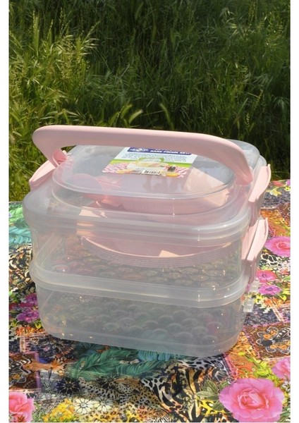 Saban Piknik Seti Kare Pembe 31 Parça