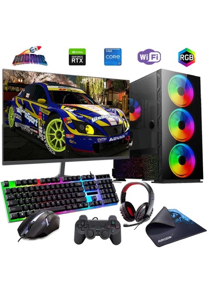 I7 12700F 16GB Ddr4 480SSD 12GB RTX3060 24" Mon. Oyun Bilgisayarı (Gaming Set)