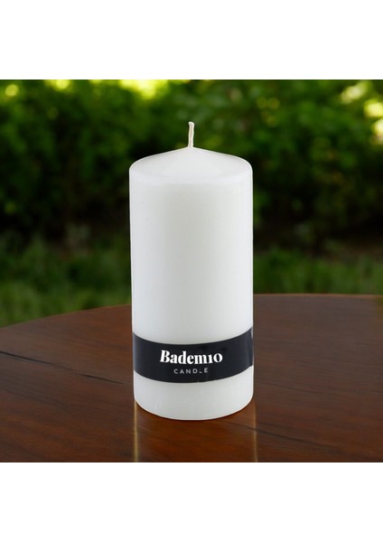 Baton Mum Beyaz Silindir Dekoratif Mumu Kandil Fitilli Mumlar Şamdan Kokusuz 6 x 13 cm indirimleri