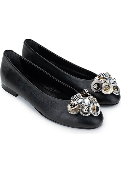 Kadın Deri Siyah Babet Ayakkabı 820 1200 Bn Ayk Y25 Sıyah fiyatları