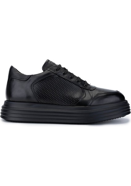 Erkek Deri Siyah Deri Sneakers & Spor Ayakkabı 698 1139-1 Erk Ayk SK24-25 Sıyah Dr