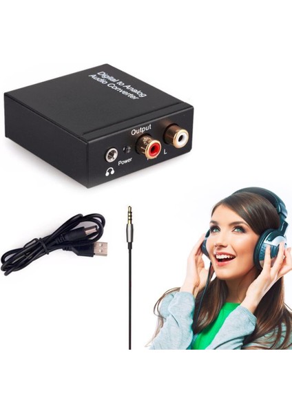 5057 Dijital To Analog 3.5mm Optik Ses Tos Çevirici Dönüştürücü Adaptör indirimleri