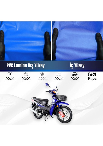 Lifan LF125-26H Motosiklet Brandası Su Geçirmez Branda Mavi Branda Motor Branda