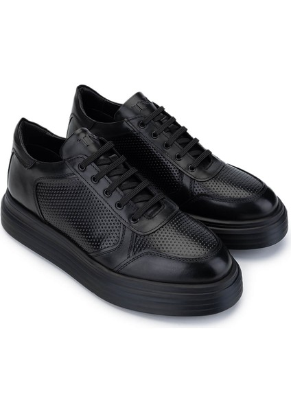 Erkek Deri Siyah Deri Sneakers & Spor Ayakkabı 698 1139-1 Erk Ayk SK24-25 Sıyah Dr