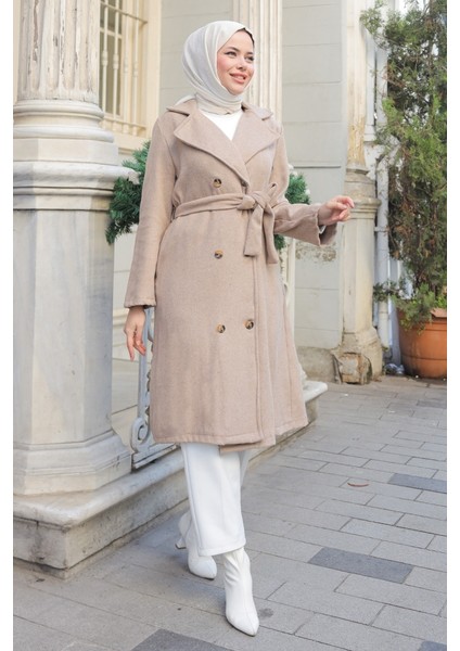 Feral Kuşaklı Kaşe Kaban 1306 - Taş fırsatları