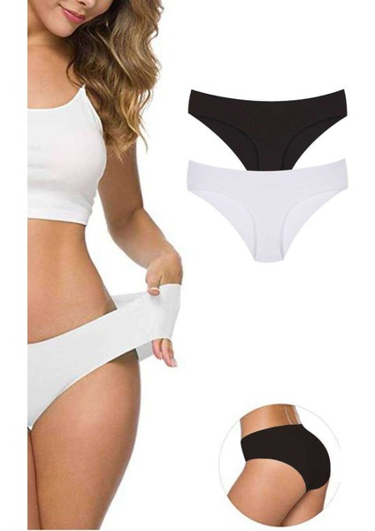 2 Adet Kadın Dikişsiz Lazer Kesim Esnek İz yapmayan Külot S1 indirimleri