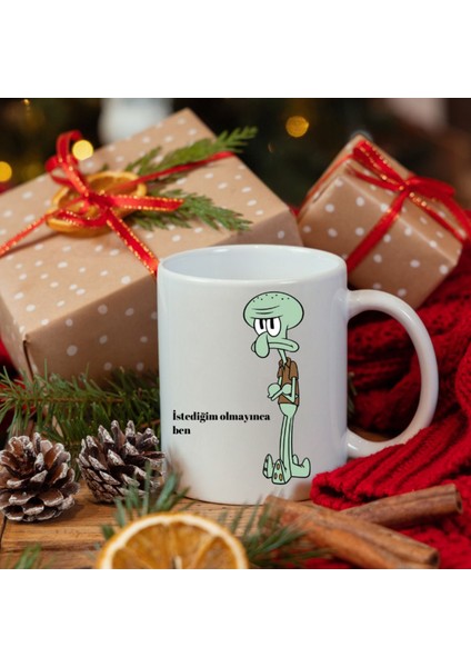 Istediğim Olmayınca Ben Yazılı Çizgi Film Karakterli Kupa Bardak