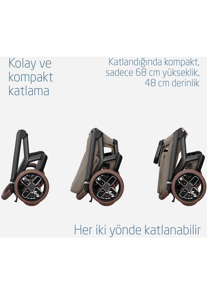 Fame Portbebeli LED Işıklı Entegre Telefon Şarj Üniteli Premium Bebek Arabası Twillic Truffle