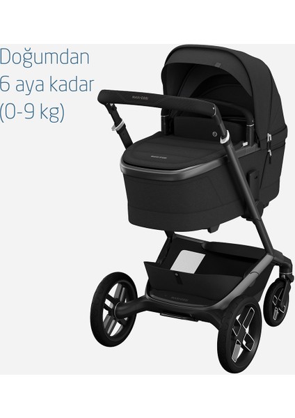 Fame Portbebeli LED Işıklı Entegre Telefon Şarj Üniteli Premium Bebek Arabası Twillic Black