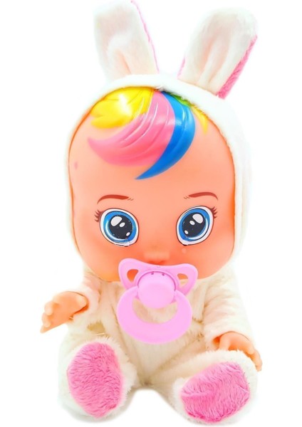 Mavi Beyaz ve Pembe Renk Ağlayan ve Konuşan Et Bebek
