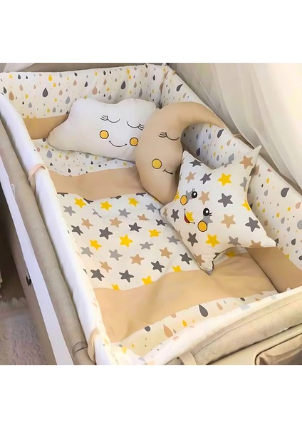 Bebek Uyku Seti Nevresim Takımı 70x130 Damla Kahverengi fırsatları