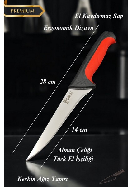 Premium Et Bıçağı Isme Özel Kaymaz Sap Ergonomik Tasarım