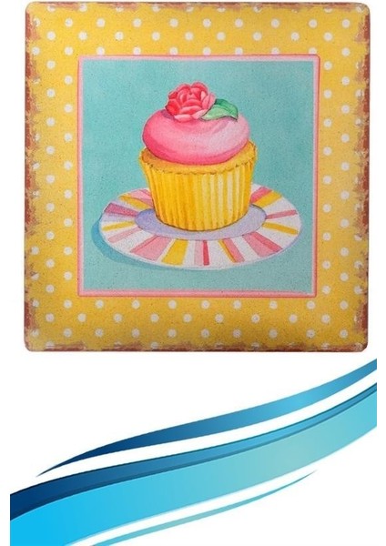 Decotown Duvar Panosu 40*40 Cup Cake Muffin Motifli Duvar Süsü