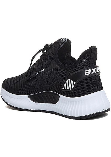 Axs Siyah Beyaz Triko Erkek Sneaker Spor Ayakkabı