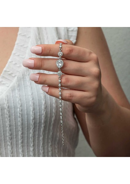 925 Ayar Gümüş Damla Su Yolu Kadın Bileklik modelleri