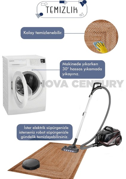 ZEUR0043 Dijital Baskılı Makinede Yıkanabilir Kaymaz Taban Leke Tutmaz Mutfak-Salon Halısı ve Yolluk modelleri