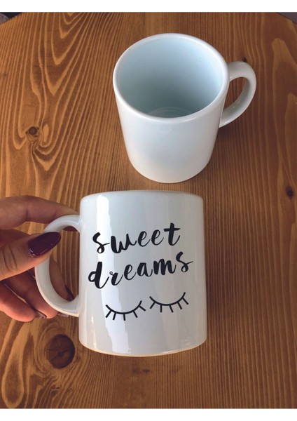 Sweet Dream Baskılı Bohem Seramik Kupa Bardak