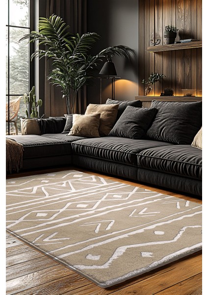 Konspet Tasarım Dijital Baskılı Dot Taban Salon-Mutfak-Yatak Odası Halısı