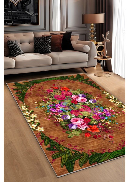 Konspet Tasarım Dijital Baskılı Dot Taban Salon-Mutfak-Yatak Odası Halısı