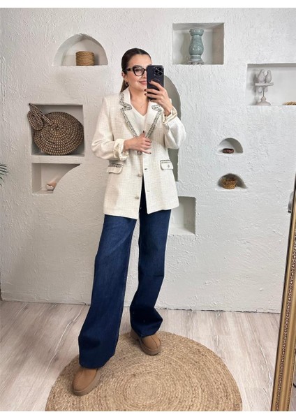 Şeritli Blazer Ceket 51161