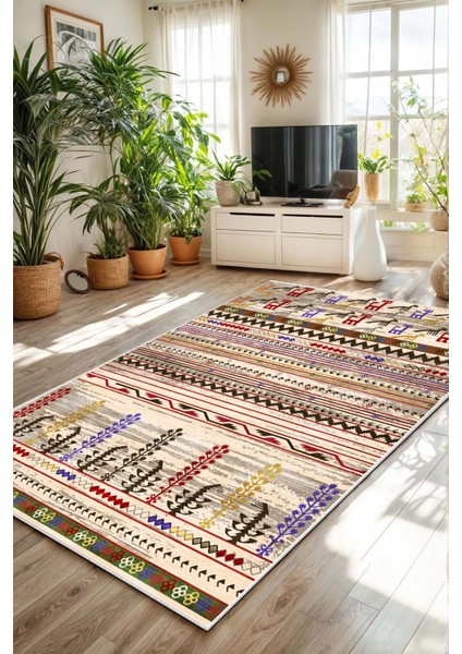 Konspet Tasarım Dijital Baskılı Dot Taban Salon-Mutfak-Yatak Odası Halısı