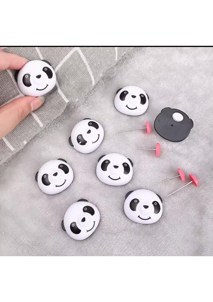 6 Adet Sevimli Panda Desen Yorgan Kılıfı Tutucu Sabitleyici Yastık Nevresim Örtü Düzenleyici