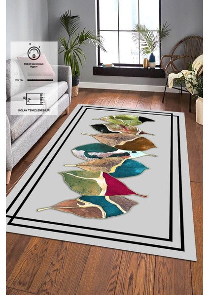 Eco Touch Serisi Dijital Baskı Kaymaz Tabanlı Yıkanabilir Salon Halısı Mutfak Halısı Koridor Halısı
