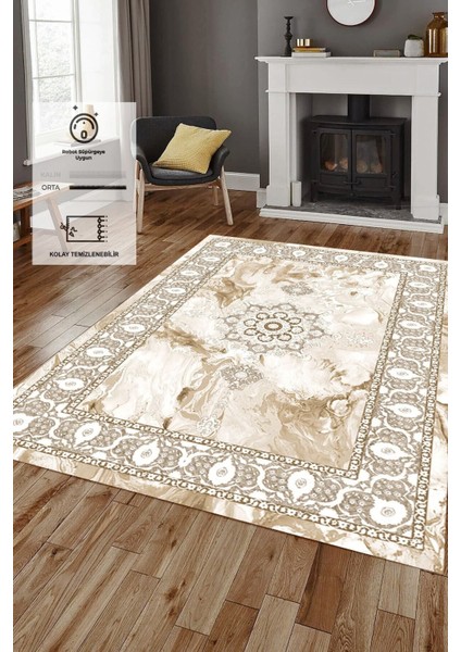 Eco Touch Serisi Dijital Baskı Kaymaz Tabanlı Yıkanabilir Salon Halısı Mutfak Halısı Koridor Halısı