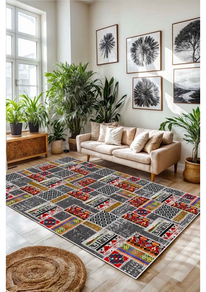 Konspet Tasarım Dijital Baskılı Dot Taban Salon-Mutfak-Yatak Odası Halısı