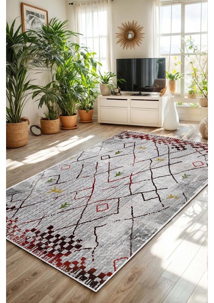 Konspet Tasarım Dijital Baskılı Dot Taban Salon-Mutfak-Yatak Odası Halısı