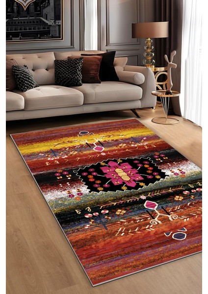 Konspet Tasarım Dijital Baskılı Dot Taban Salon-Mutfak-Yatak Odası Halısı