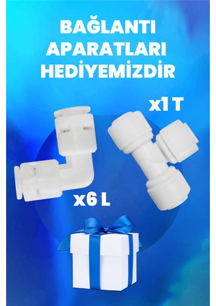 Hanedan Marka Su Arıtma Cihazı Filtresi Kapalı Kasa 5'li Filtre Seti - Membran Filtre - A0055