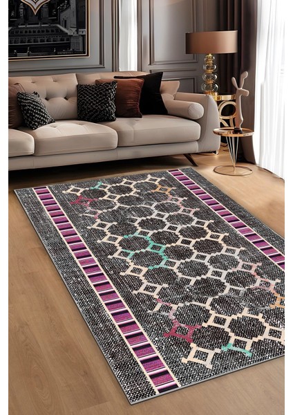 Konspet Tasarım Dijital Baskılı Dot Taban Salon-Mutfak-Yatak Odası Halısı