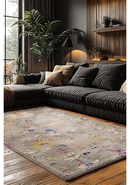 Konspet Tasarım Dijital Baskılı Dot Taban Salon-Mutfak-Yatak Odası Halısı