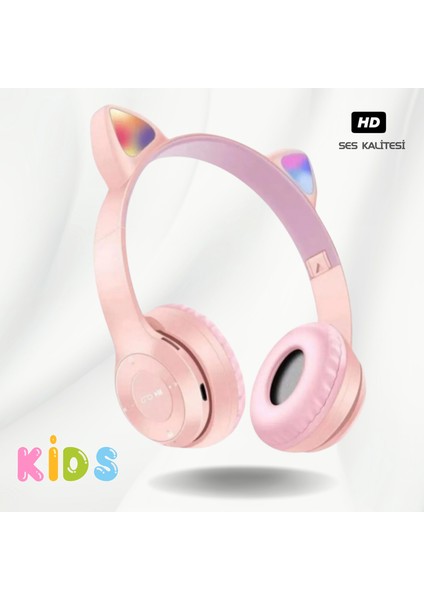 P47M Çocuk Bluetooth Kedili Kulaklık