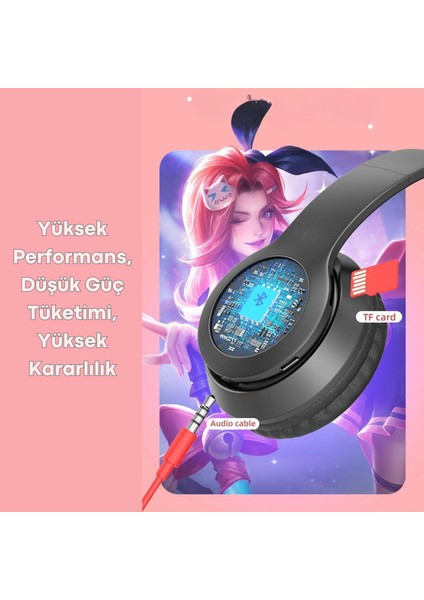P47M Çocuk Bluetooth Kedili Kulaklık