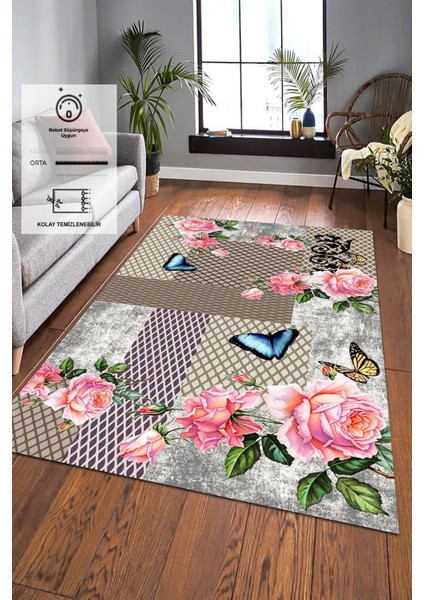 Eco Touch Serisi Dijital Baskı Kaymaz Tabanlı Yıkanabilir Salon Halısı Mutfak Halısı Koridor Halısı