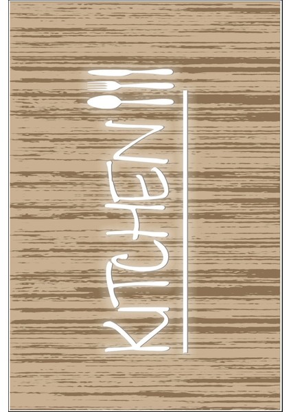 Eco Touch Serisi Kitchen Dijital Baskılı Dekoratif Krem Renkli Kaymaz Taban Mutfak Halısı fiyatları