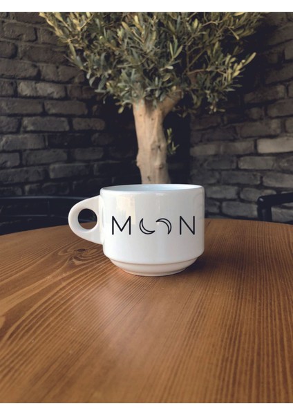Moon Yazılı Bohem Seramik Kupa Bardak